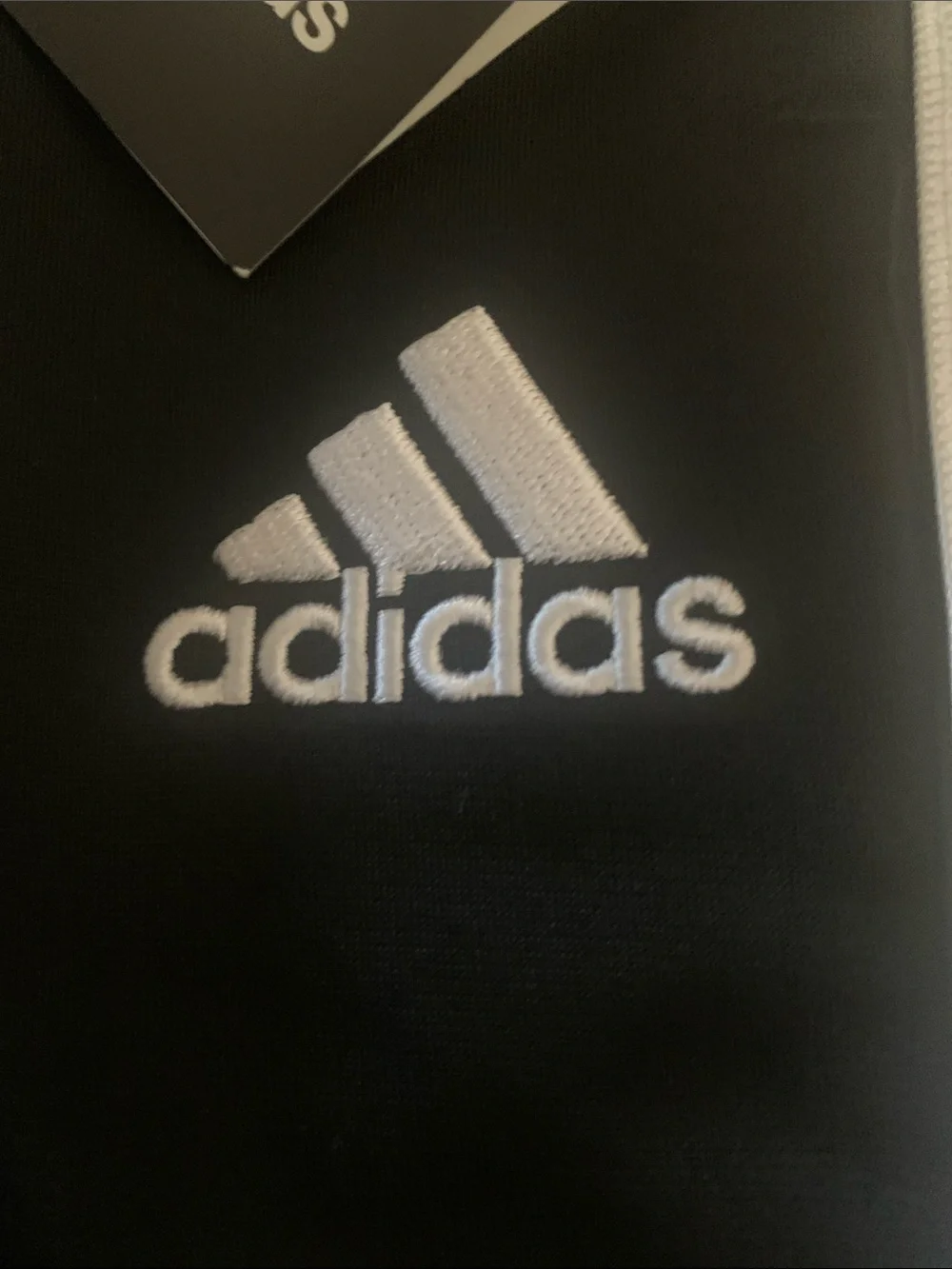 NWT adidas Classic Jogger Pants Black w/ 3 White Stripes Child Size Small (8)